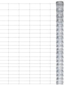 vidaXL Cerca de jardim 50x1,25 m aço galvanizado prateado