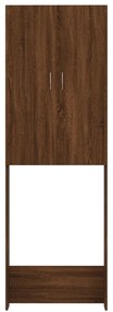 Armário máquina lavar roupa 64x25,5x190 cm carvalho castanho