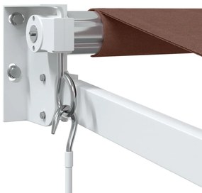 Toldo retrátil manual 350x250 cm castanho