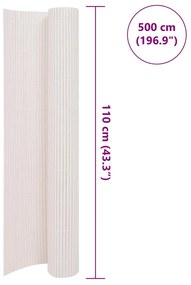 Cerca de jardim dupla face 110x500 cm branco