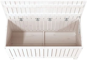 Caixa de arrumação jardim 115x49x60 cm pinho maciço branco