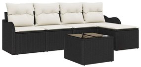 Conjunto de Sofá de Jardim vidaXL de 5 Peças com Almofadas Rattan Sint
