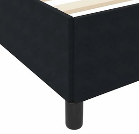 Estrutura da Cama Preto e Branco e Preto 160 x 200 cm Veludo