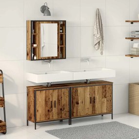 vidaXL Conjunto de Móveis para Banheiro 3 pcs Castanho 60 x 16 x 60 cm
