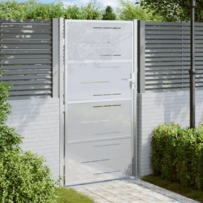 Portão de jardim 100x200 cm aço inoxidável