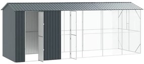 Gaiola para Aves com Extensão Antracite 210x640x247 cm de Aço