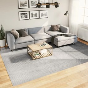 vidaXL Tapete de pelo curto IZA visual escandinavo 240x340 cm cinzento
