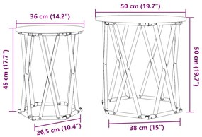 Mesas de Apoio vidaXL 2 pcs Cinza Sonoma Madeira Engenharia