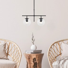 Candeeiro de Teto Roe – Preto – 52 x 15 x 36-76 cm