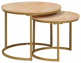 vidaXL Mesas de Café Empilháveis 2 pcs