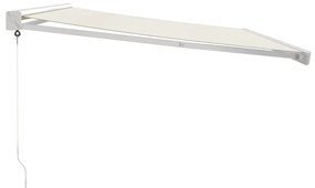 Toldo retrátil 4x3 m tecido e alumínio cor creme