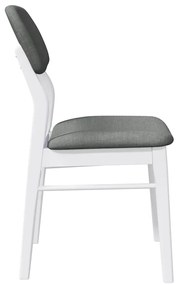 Cadeiras de jantar com almofadões 2 pcs madeira maciça branco