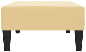 Apoio de pés 78x56x32 veludo cor creme