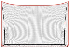 Rede p/ treino de golfe 305x91x213cm poliéster preto e vermelho