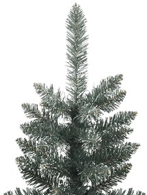 Árvore de Natal artificial fina com suporte 150 cm PVC verde