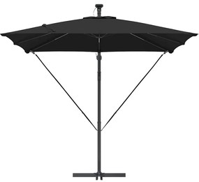 Guarda-sol de Bananeira Cantilever Preto 249 x 249 x 250 cm