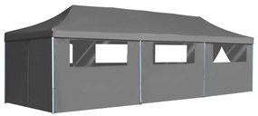 vidaXL Tenda para festas pop-up dobrável c/ 8 paredes 3x9 m antracite