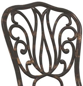 Conjunto de Bistrô de Jardim 3 Peças vidaXL Bronze em Alumínio Fundido