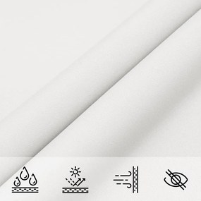 Para-sol estilo vela tecido oxford triangular 3x4x4 m branco