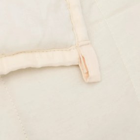 Manta pesada 11 kg 220x235 cm tecido creme-claro