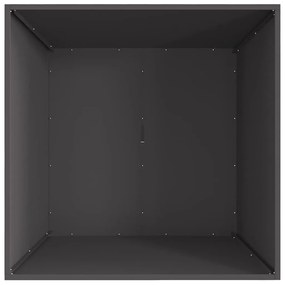 Fogueira Quadrada vidaXL Preta 80x80x40 cm em Aço