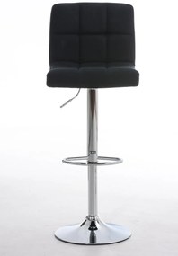Banco de bar Peru em tecido 46 x 94-114 x 47 cm Preto