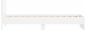 Estrutura cama c/ cabeceira 90x200 cm derivados madeira branco