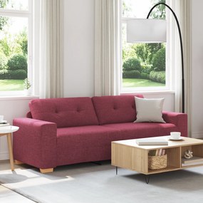 Sofá de 3 Lugares vidaXL Vermelho Bordô 180 cm em Tecido