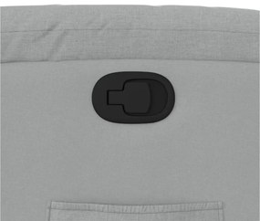 Poltrona reclinável tecido cinzento-claro