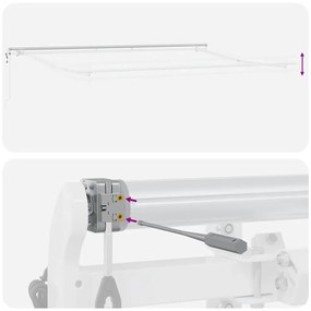 Toldo retrátil automático 400x300 cm bordô