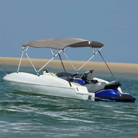vidaXL Toldo de 4 arcos Bimini c/ paredes laterais 243x(200-213)x137cm