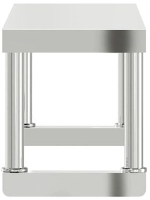 Prateleira para mesa de trabalho 110x30x35 cm aço inoxidável