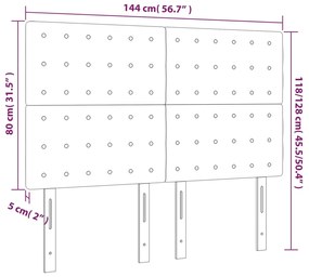 Cabeceira de cama 4 pcs couro artificial 72x5x78/88 cm preto