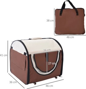 Saco de transporte para cães e gatos; caixa de transporte dobrável para animais, adequada para o carro; muito confortável e respirável, com almofada r