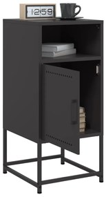 Mesa de cabeceira 36x39x78 cm aço preto