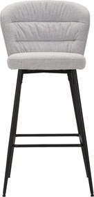 CONJUNTO DE 2 BANCOS DE BAR LOSANNA 52X59X108 CM CINZENTO E PRETO