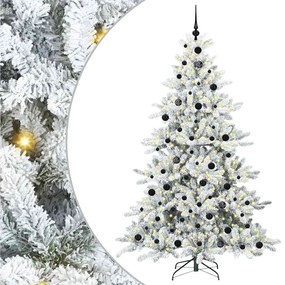 vidaXL Árvore de Natal Articulada Artificial Branco 210 cm PVC