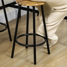 Conjunto de Mesa de Bar e 4 Bancos Moh - Design Rústico