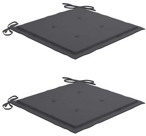 3 pcs conj. jantar dobrável exterior c/ almofadão teca maciça