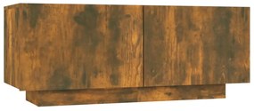 Conjunto móveis de TV 2pcs c/ LEDs madeira carvalho fumado
