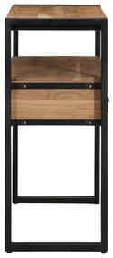 Mesa de Console vidaXL Preta 90x33x75 cm em Madeira de Acácia Sólida e