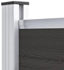 Painel de cerca 95x186 cm WPC preto