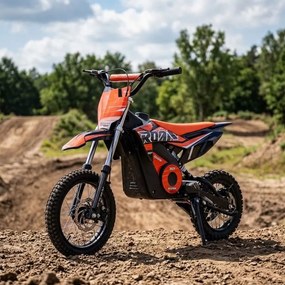 Mini moto elétrica para crianças 800W ROAN 901 36V 12/10" velocidade máxima de até 25 km/h Com Limitador Laranja