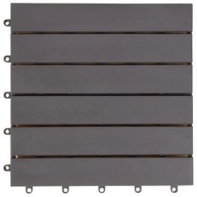 Ladrilhos de terraço 20 pcs 30x30 cm acácia maciça cinzento