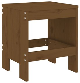 17 pcs conjunto de jantar para jardim pinho maciço castanho-mel