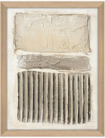 Quadro em tela pintado à mão emoldurado Art Structure I