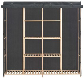 Roupeiro 173x40x170 cm tecido cinzento