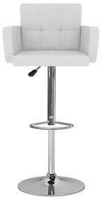 Bancos de bar 2 pcs couro artificial branco