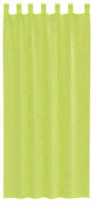 Cortinas de voile com aba 2 pcs verde-maçã
