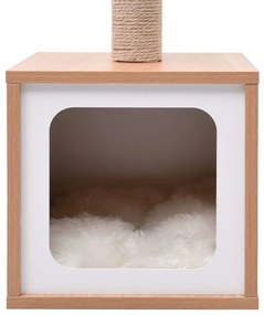 Árvore para gatos c/ tapete arranhador sisal 62 cm